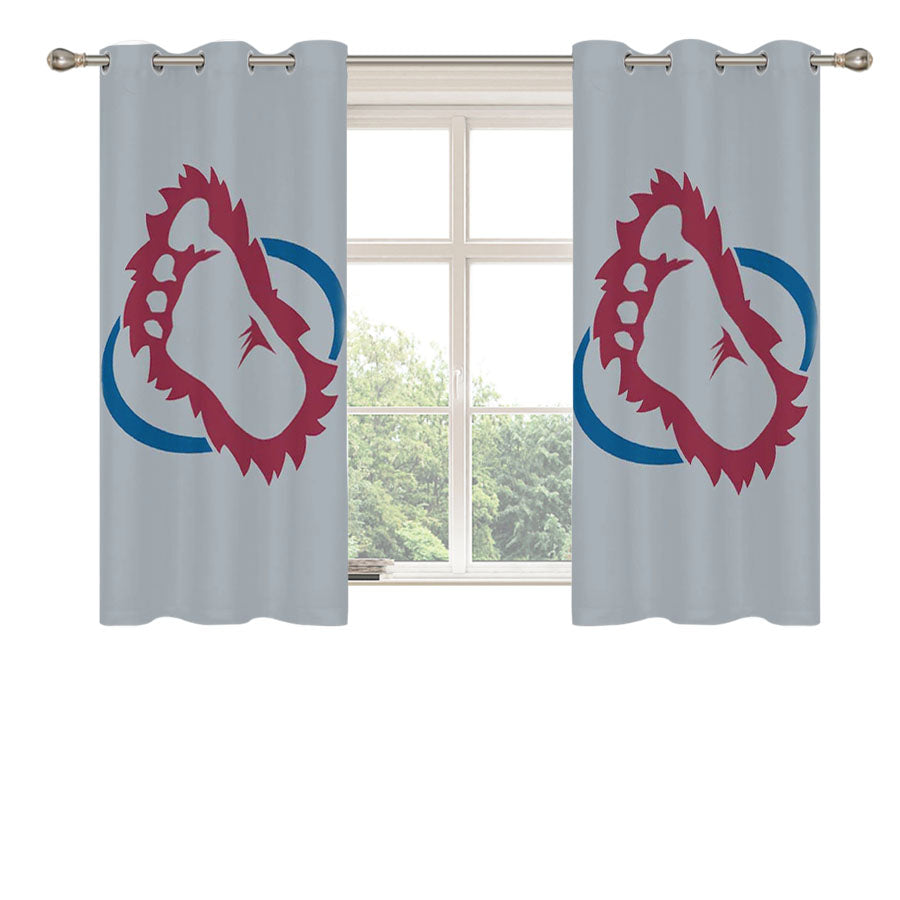 Colorado Avalanche 3 Peach Skin Window Curtains