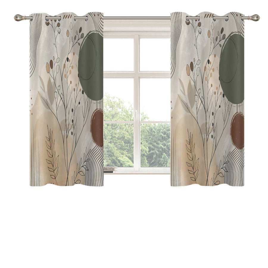 Creamy Beige Peach Skin Window Curtains