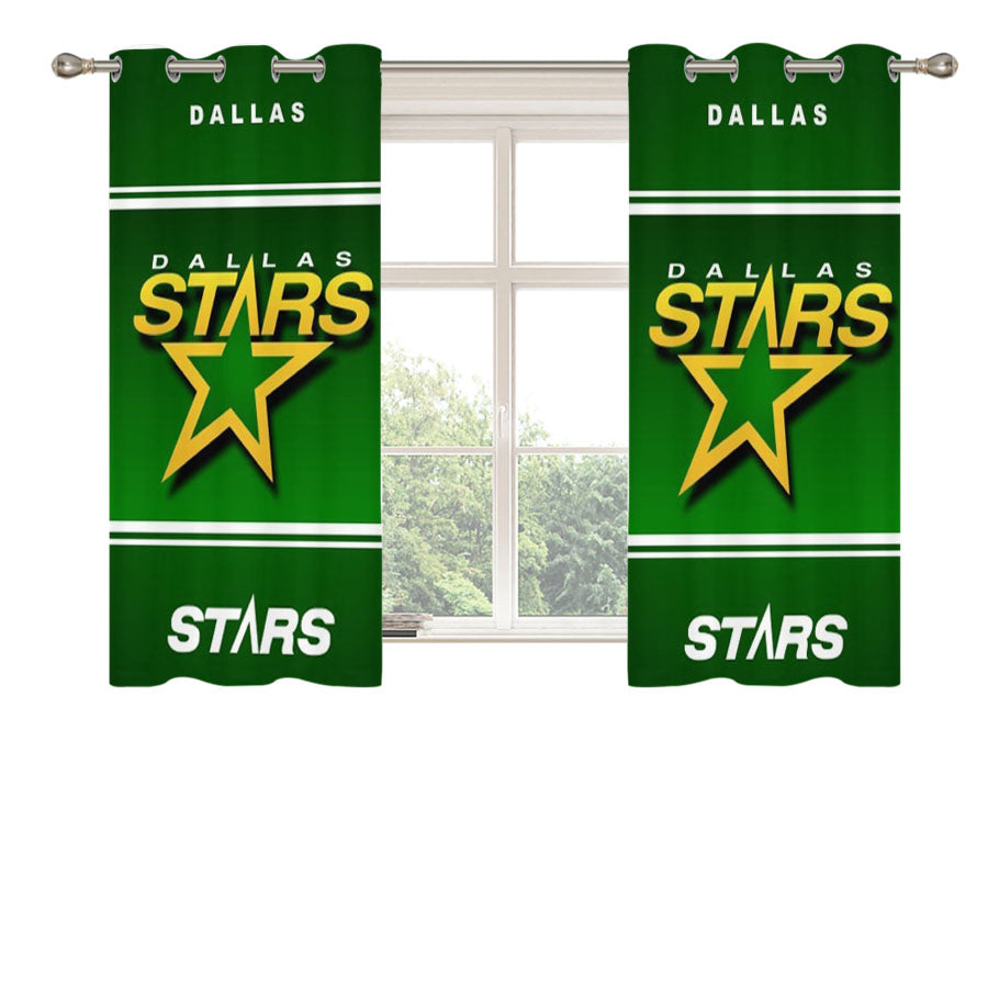 Dallas Stars Peach Skin Window Curtains