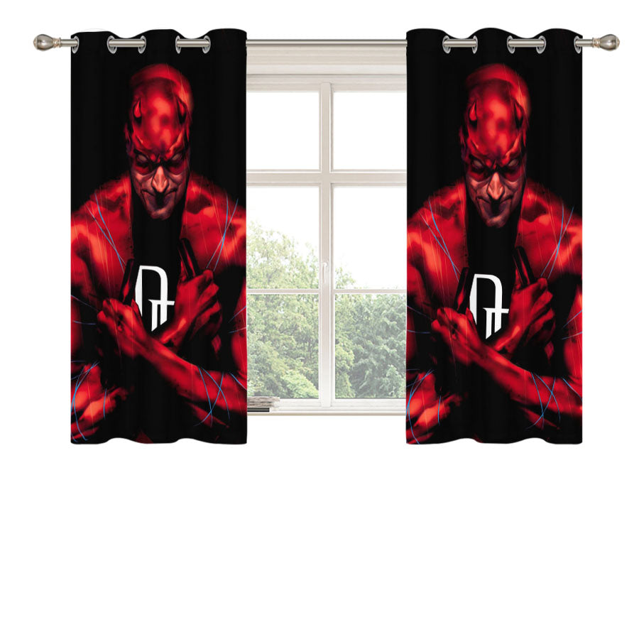 Daredevil Art Marvel Comics Peach Skin Window Curtains