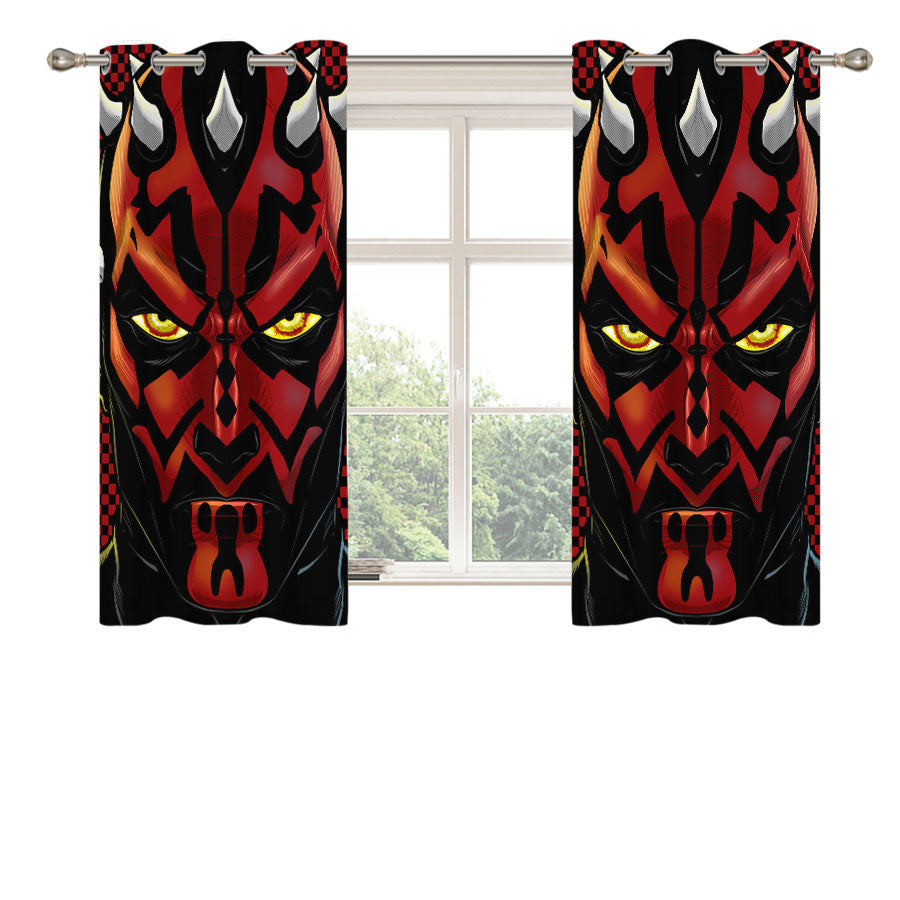 Darth Maul Star Wars Peach Skin Window Curtains