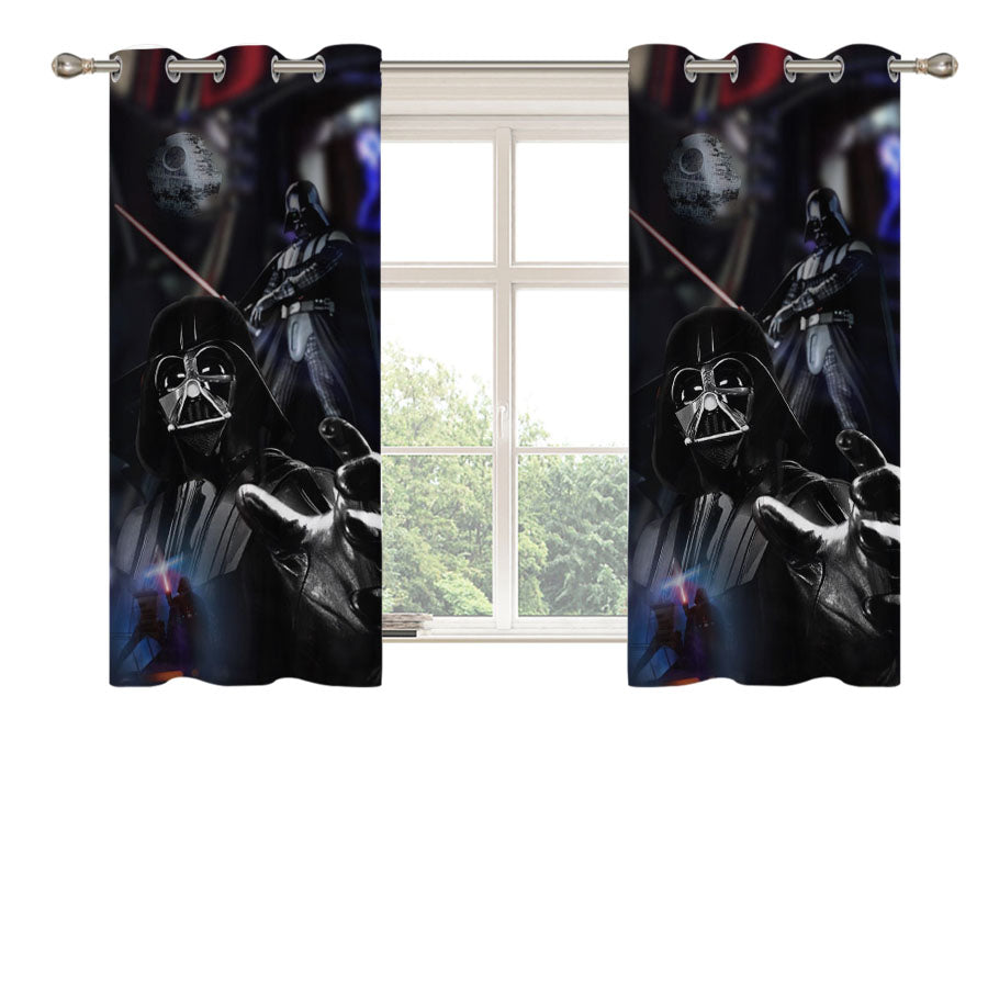 Darth Vader 2 Star Wars Peach Skin Window Curtains
