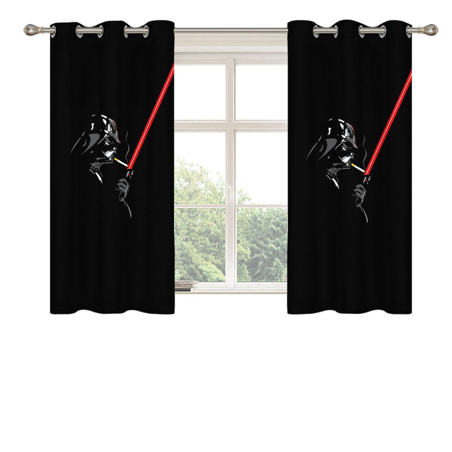 Darth Vader Smoke Peach Skin Window Curtains