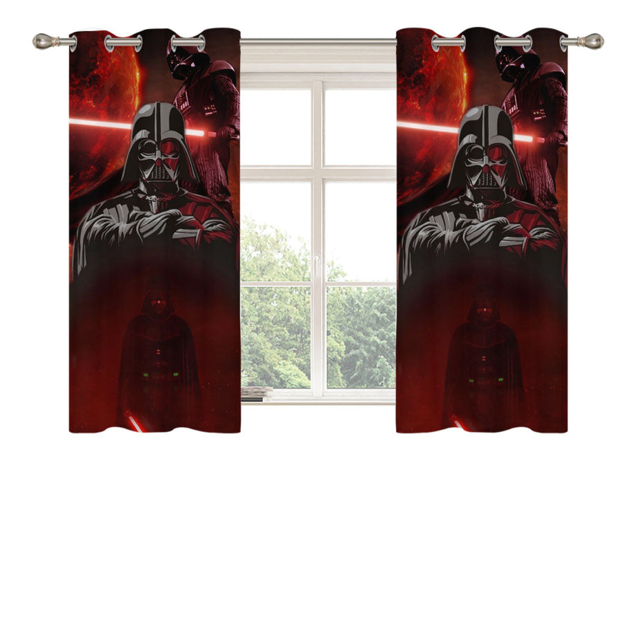 Darth Vader Star Wars Peach Skin Window Curtains