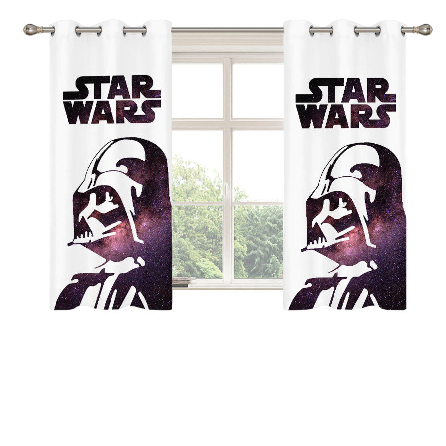 Darth Vader Star Wars Galaxy Peach Skin Window Curtains