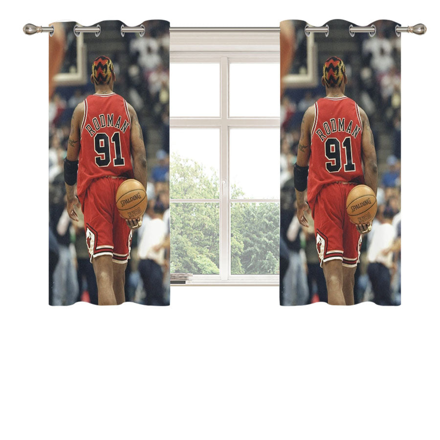 Dennis Rodman Peach Skin Window Curtains