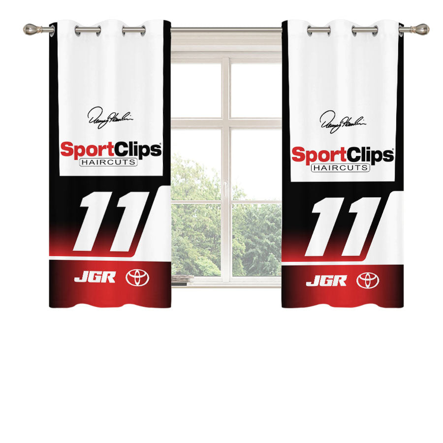 Denny Hamlin - Sport Clips Peach Skin Window Curtains