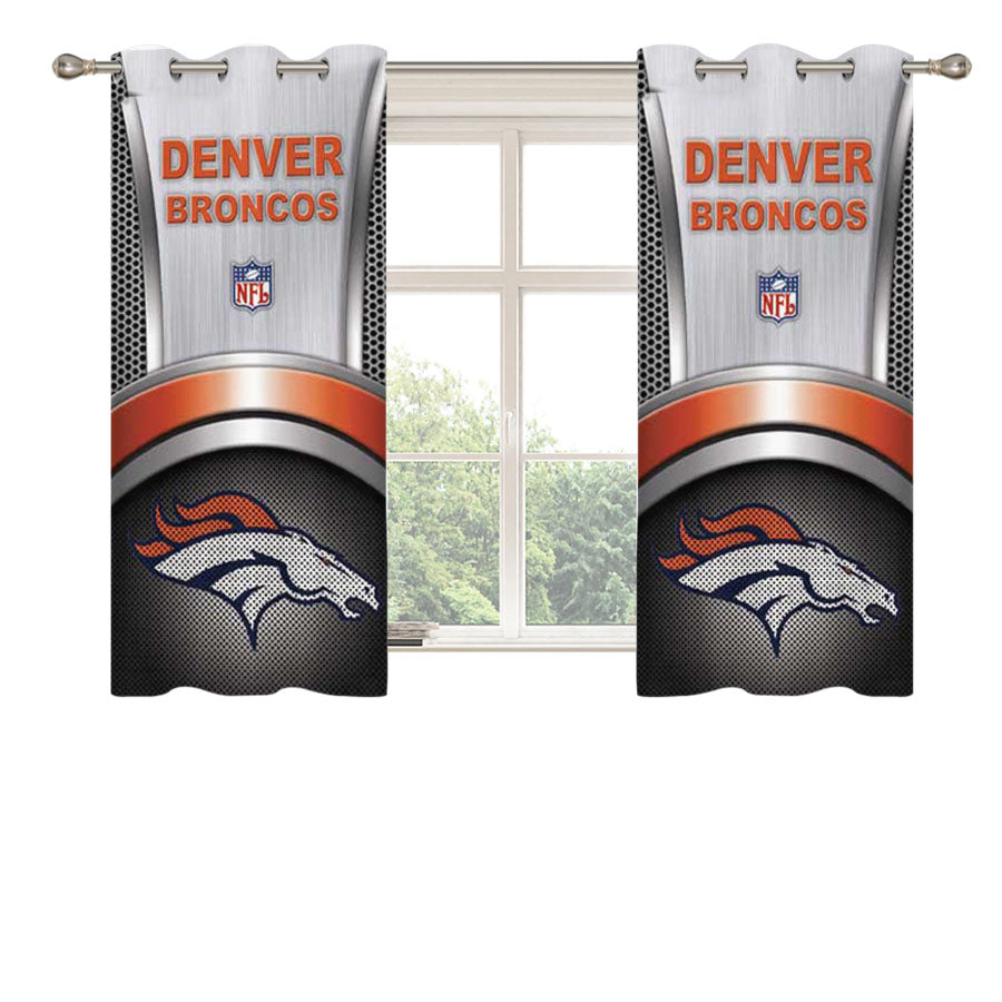 Denver Broncos Meshbox Peach Skin Window Curtains