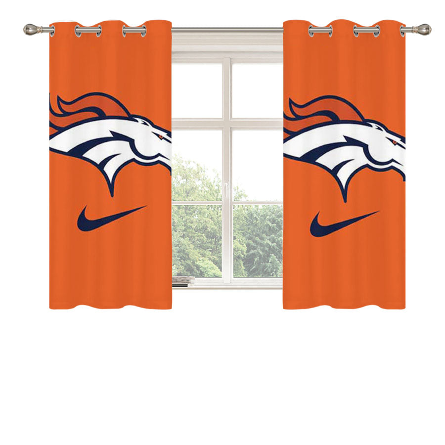 Denver Broncos Nike Logo Peach Skin Window Curtains