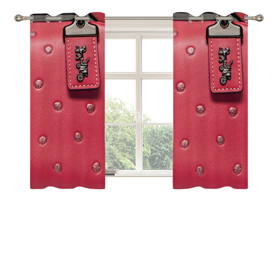 Disney Coach Red Peach Skin Window Curtains