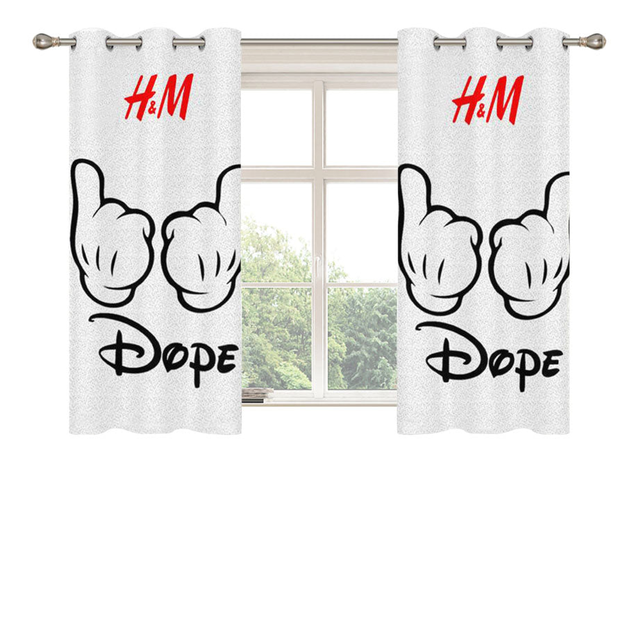 Dope Mickey Mouse H&M Peach Skin Window Curtains