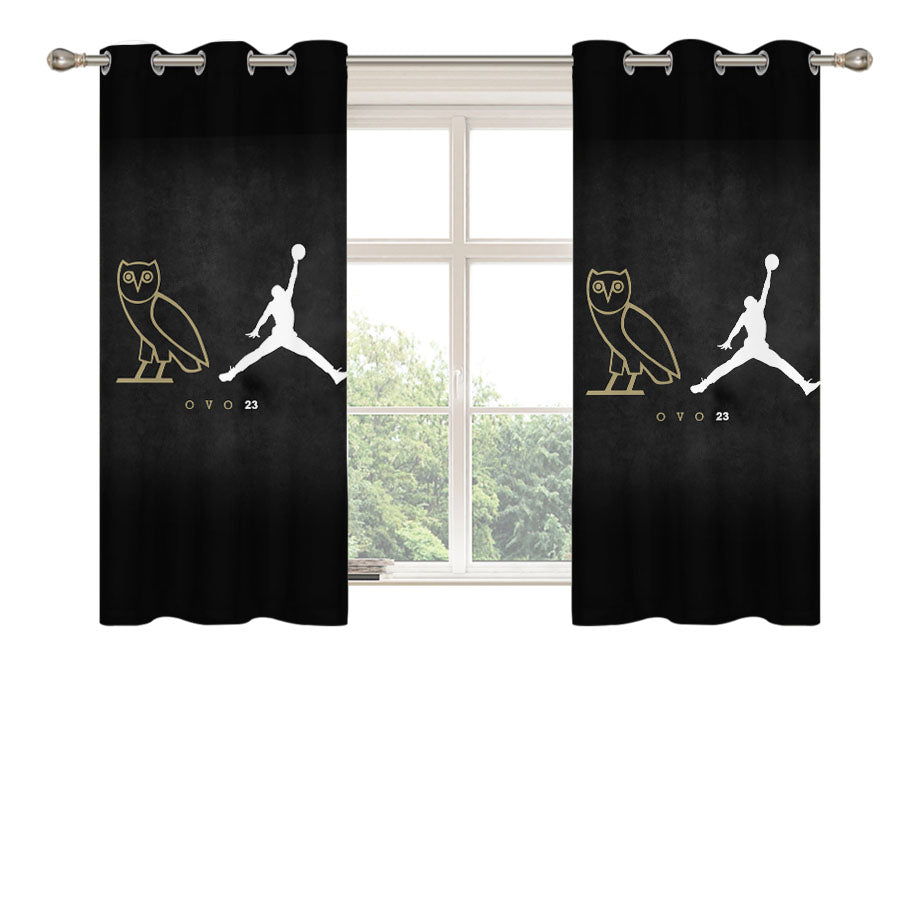 Drake Ovo X Jordan Peach Skin Window Curtains