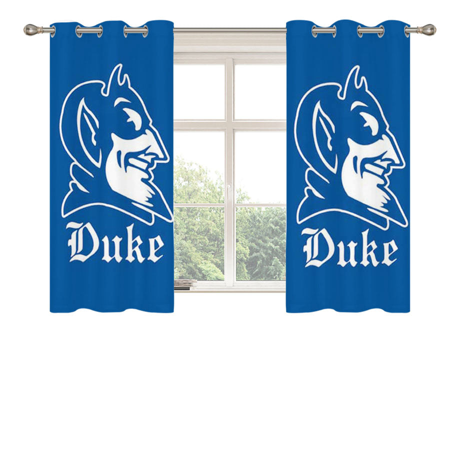 Duke Basic Logo With Old English Lettering Peach Skin Window Curtains