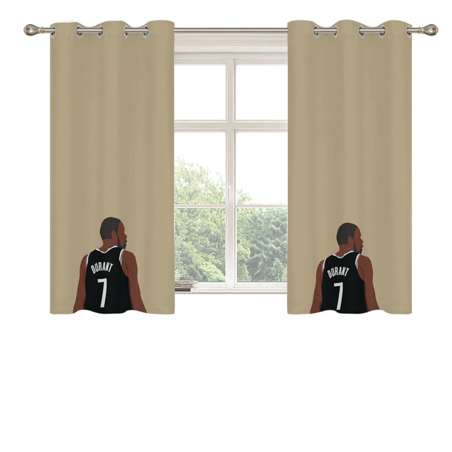 Durant - Basketball Peach Skin Window Curtains