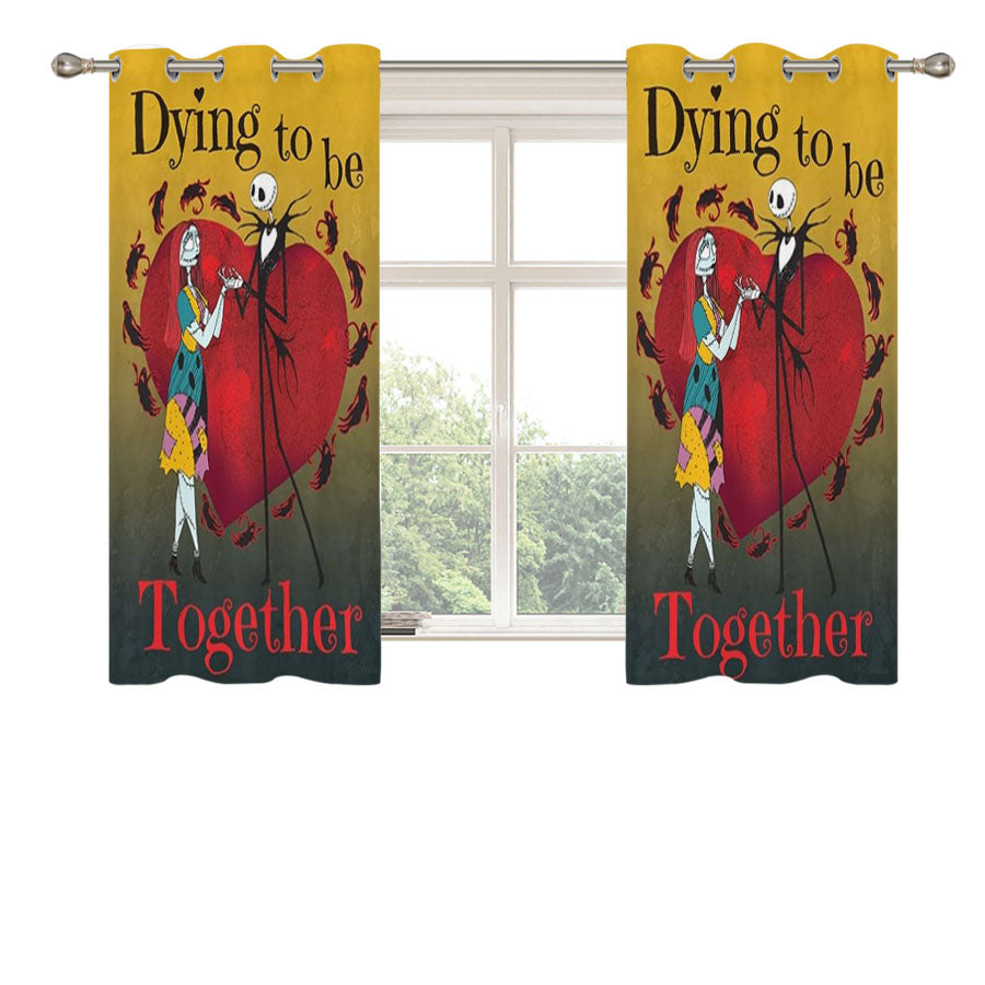 Dying To Be Together Peach Skin Window Curtains