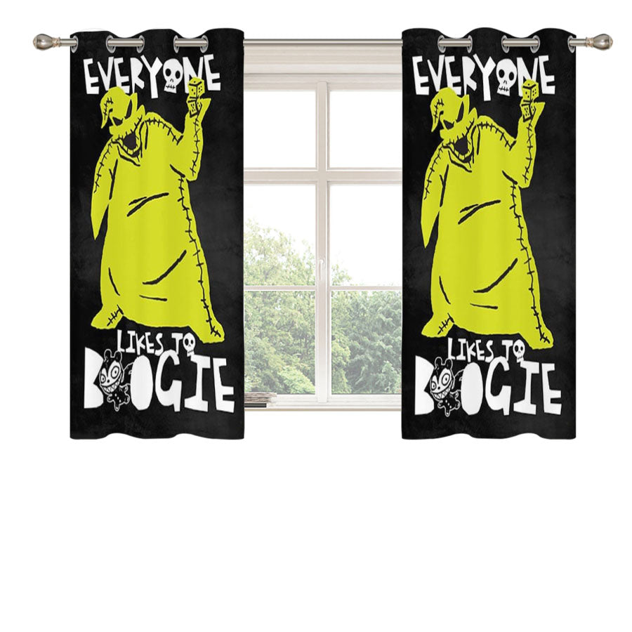 Everyone Likes To Boogie Peach Skin Window Curtains
