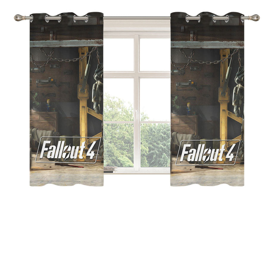 Fallout 4 Garage Peach Skin Window Curtains