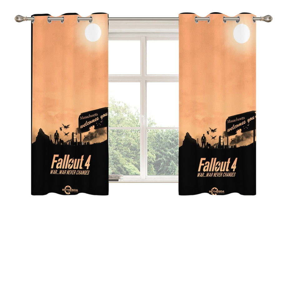 Fallout 4 Massachusetts Peach Skin Window Curtains