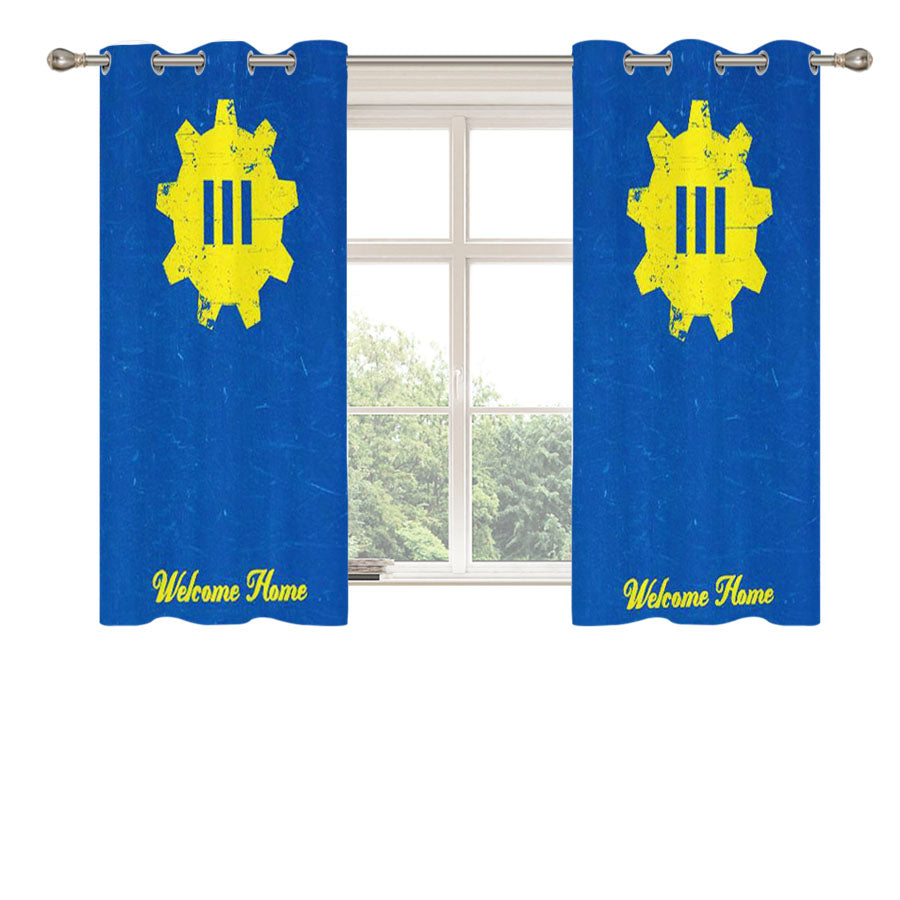 Fallout 4 Vault Welcome Home Peach Skin Window Curtains