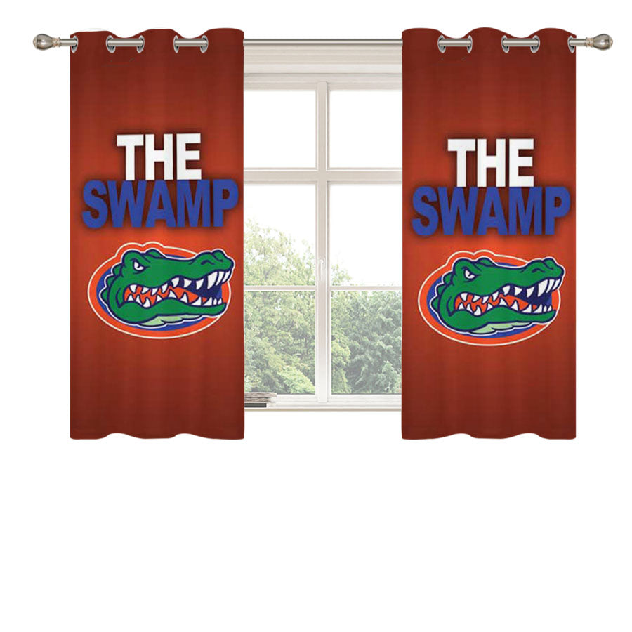 Florida Gators Swamp Peach Skin Window Curtains