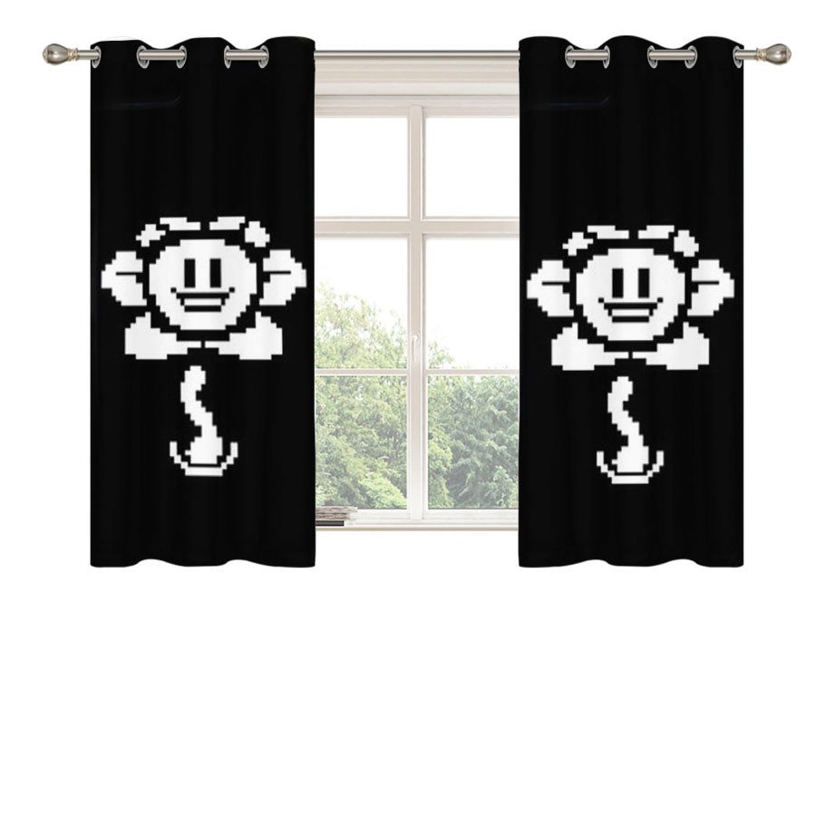 Flowey Undertale Peach Skin Window Curtains