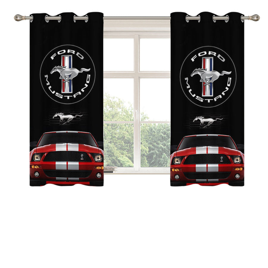 Ford Mustang 3 Peach Skin Window Curtains