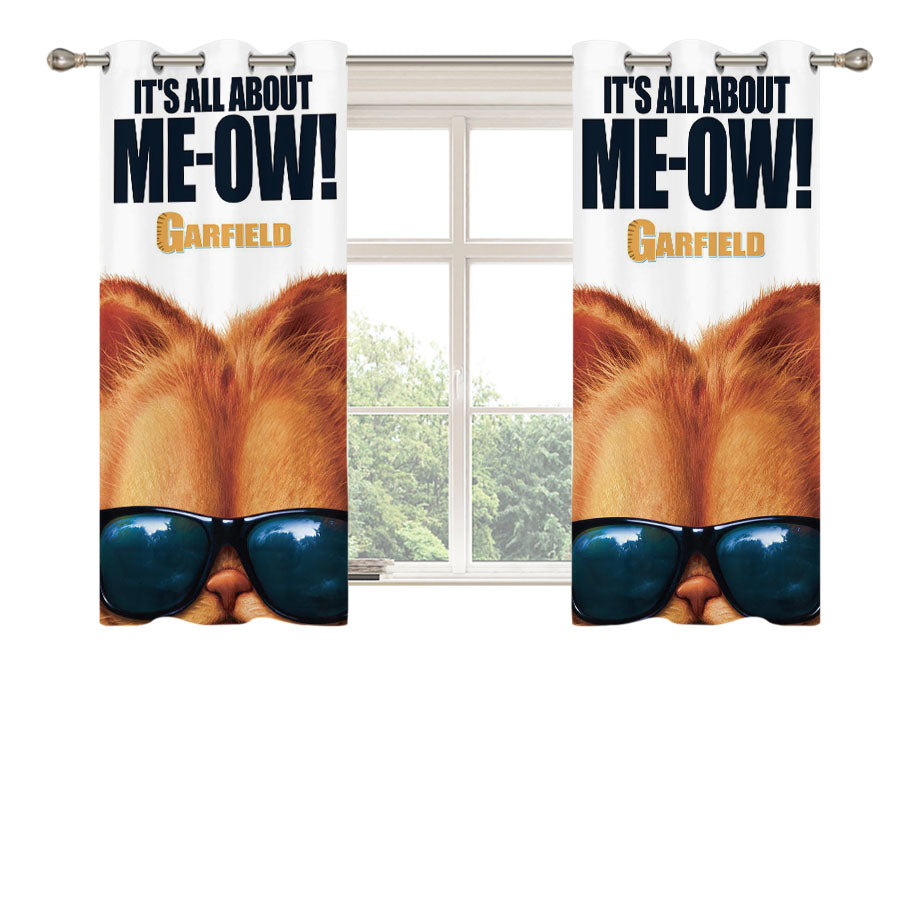 Garfield Stay Cool Peach Skin Window Curtains