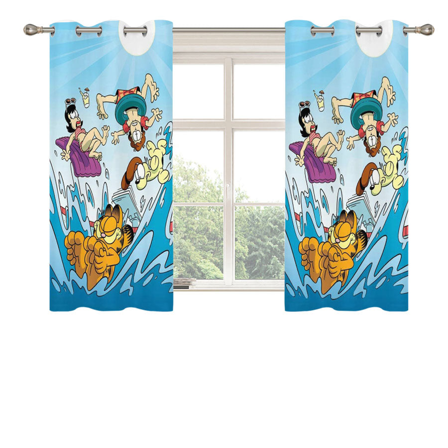 Garfield Summer Special Peach Skin Window Curtains