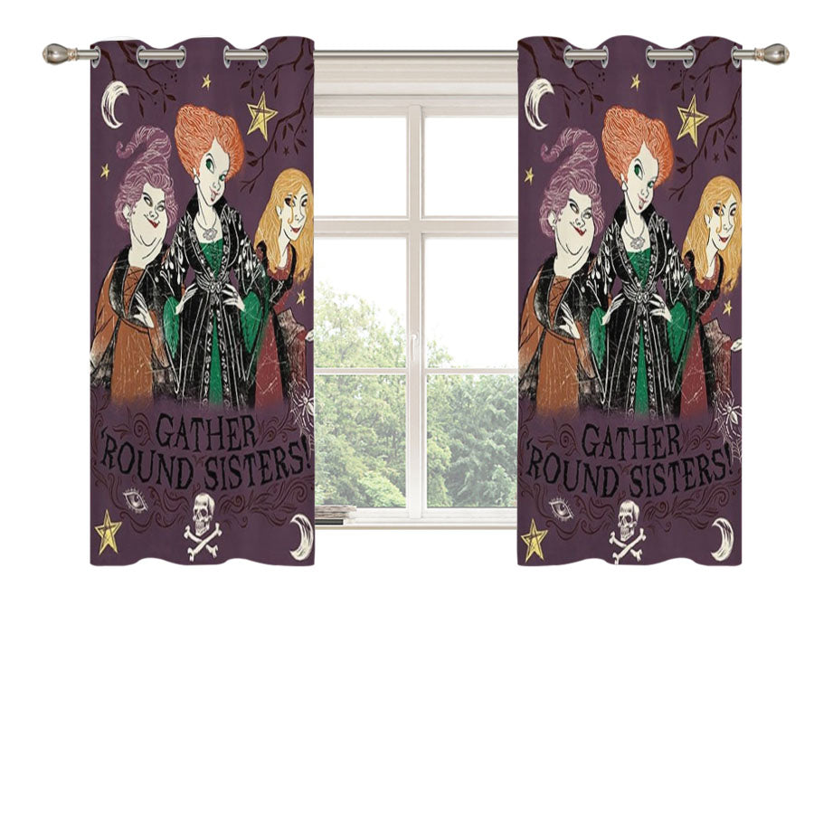 Gather Round Sisters Peach Skin Window Curtains
