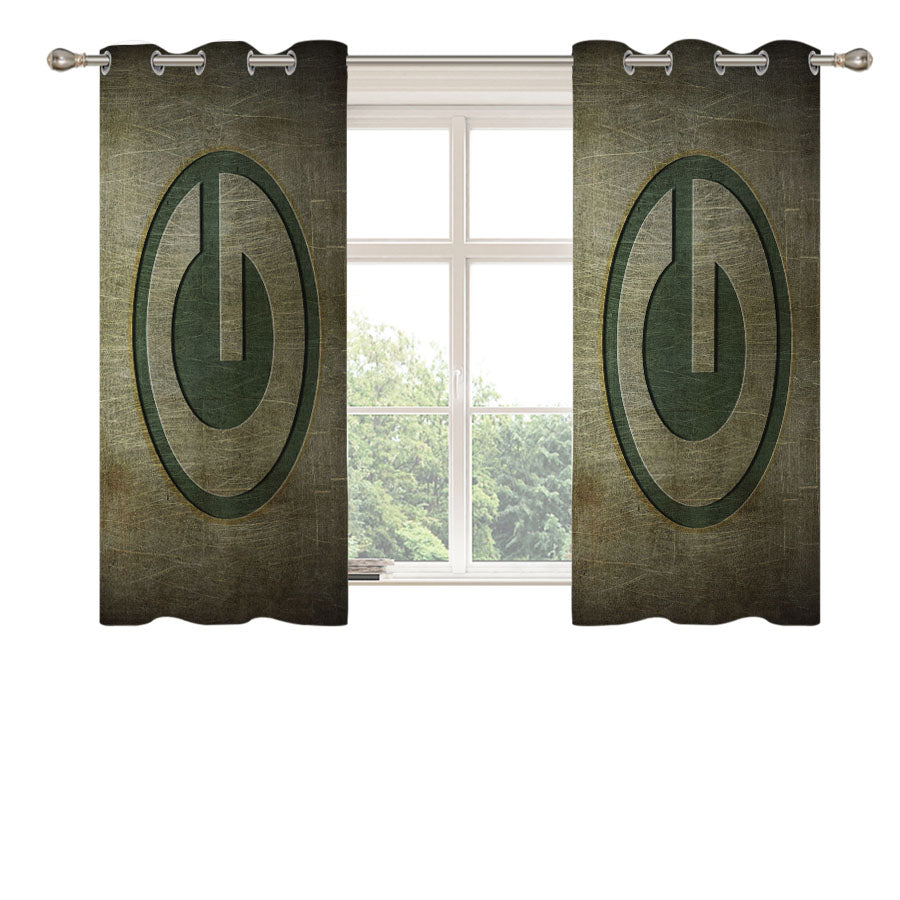 Green Bay Packers Wallpaper Peach Skin Window Curtains