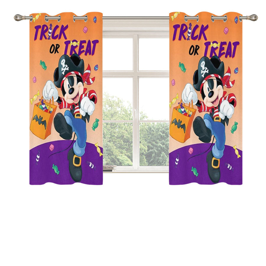 Halloween Candy Mickey Mouse Peach Skin Window Curtains