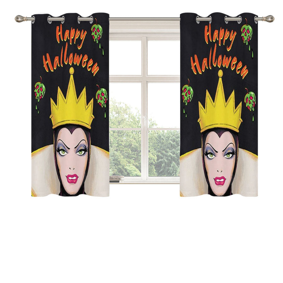 Halloween Evil Queen Peach Skin Window Curtains
