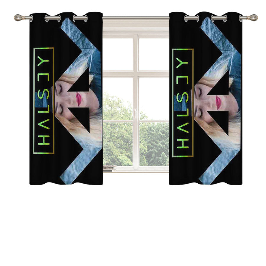 Halsey Photo Shape Peach Skin Window Curtains