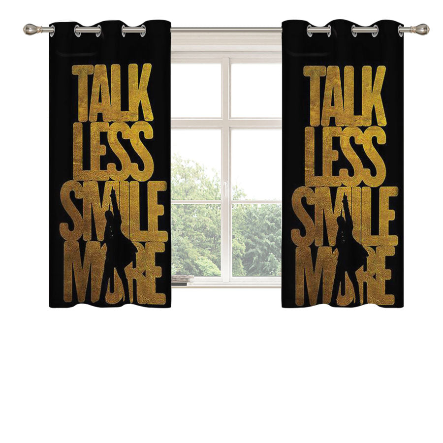Hamilton Quote Peach Skin Window Curtains