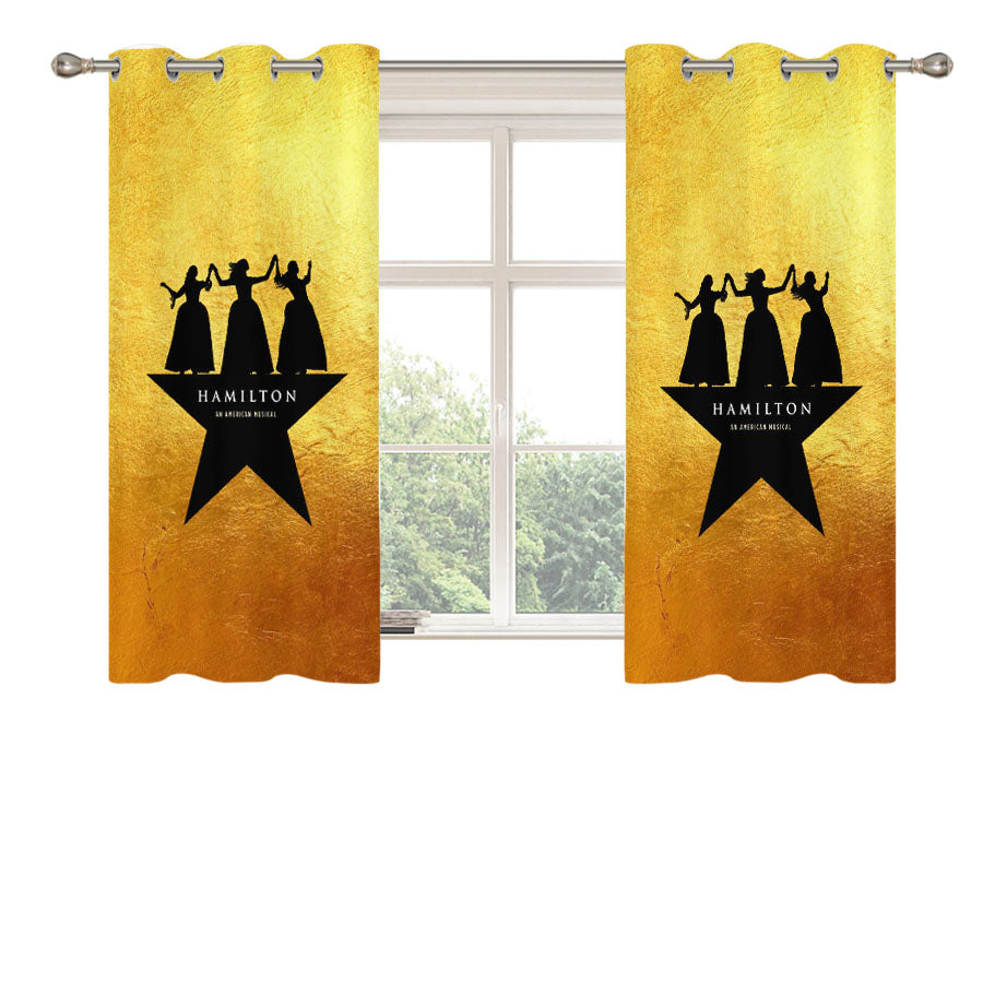 Hamilton Schuyler Sisters Peach Skin Window Curtains