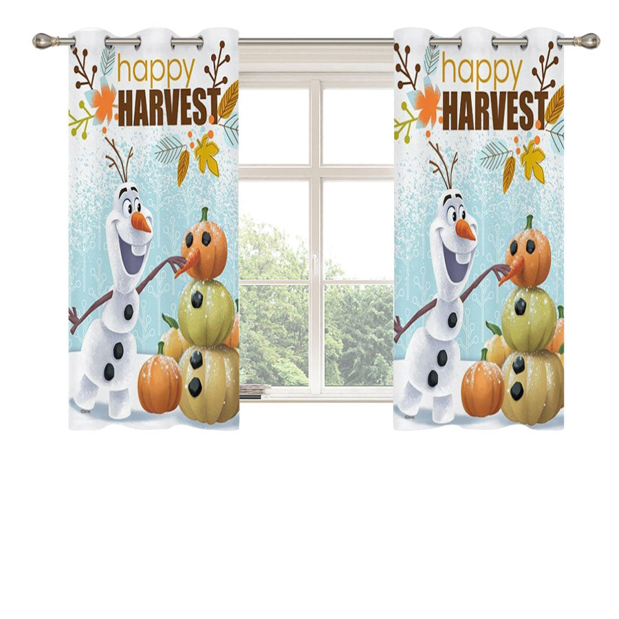 Happy Harvest Olaf Peach Skin Window Curtains