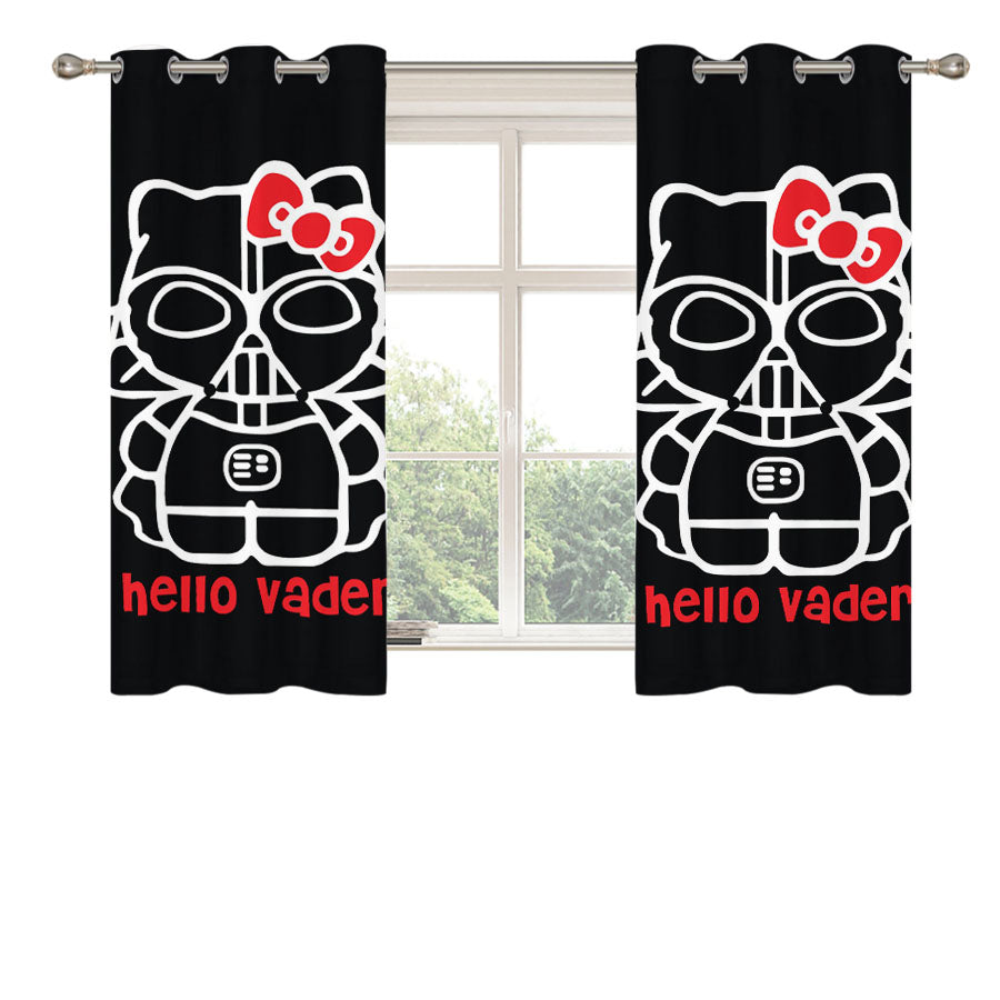Hello Darth Vader Peach Skin Window Curtains