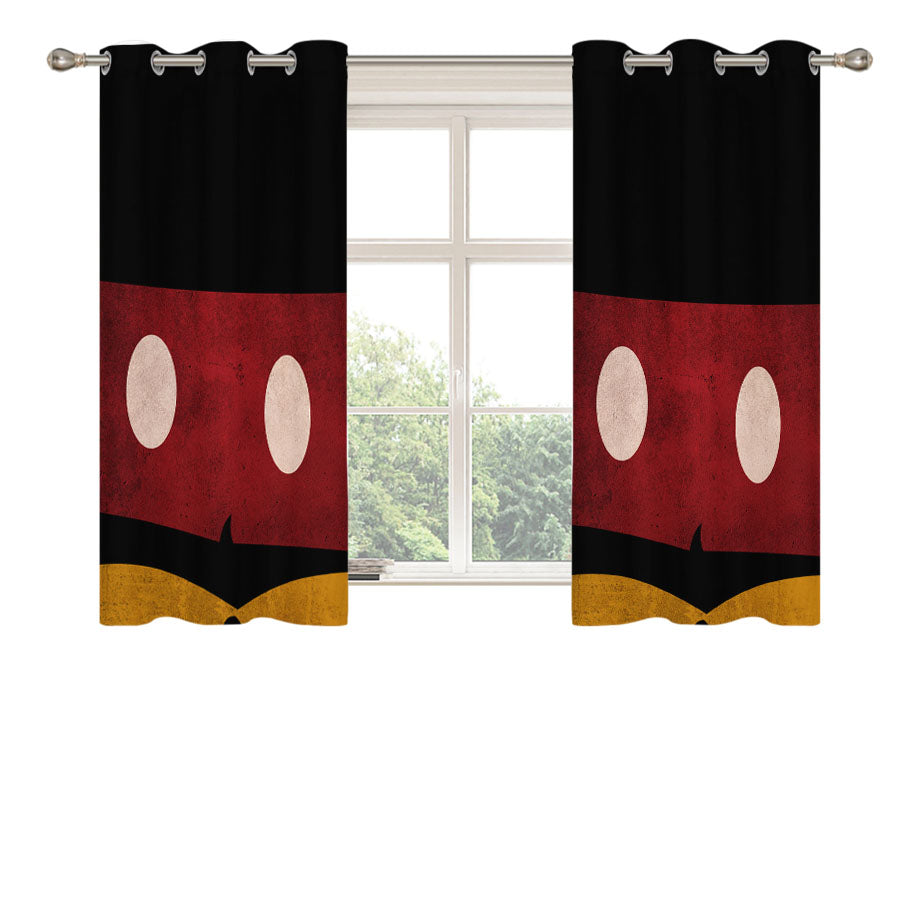 Hipster Mickey Mouse Peach Skin Window Curtains