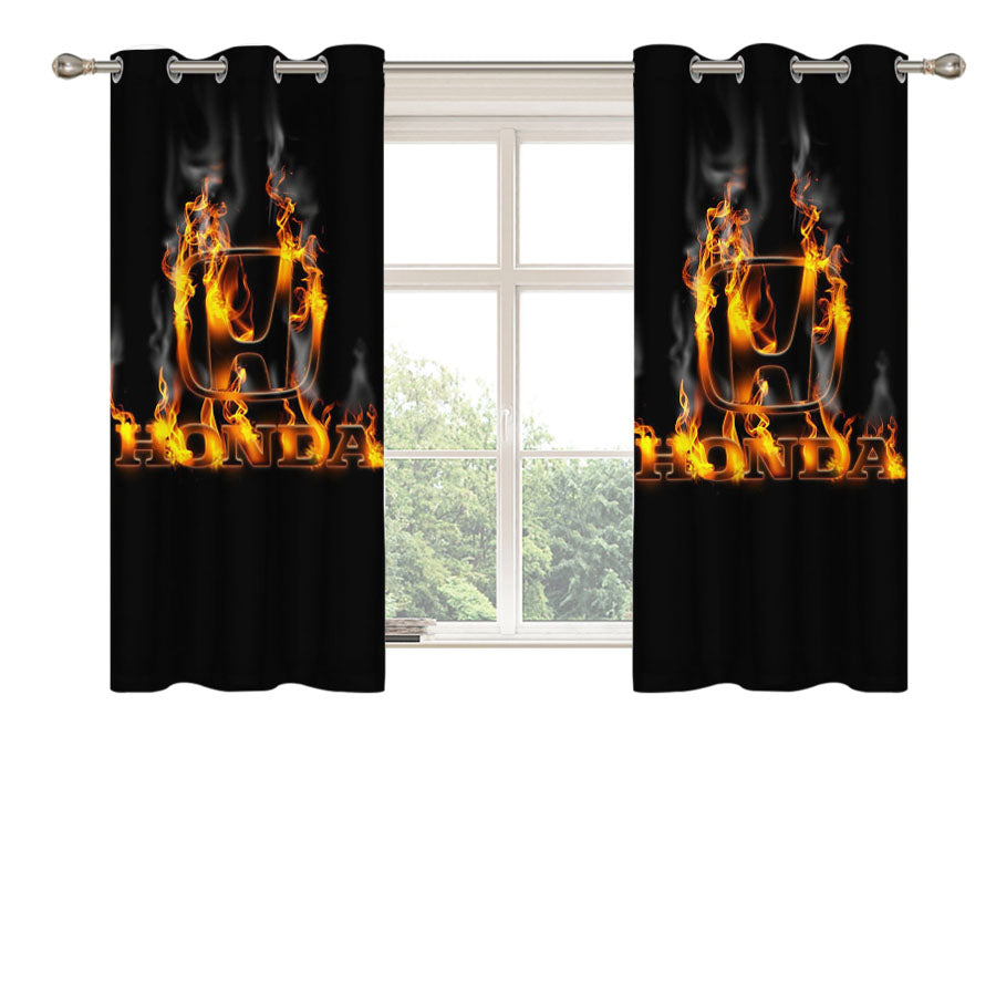 Honda Logo Background Peach Skin Window Curtains