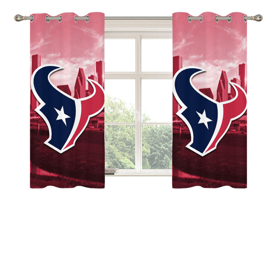 Houston Texans Peach Skin Window Curtains