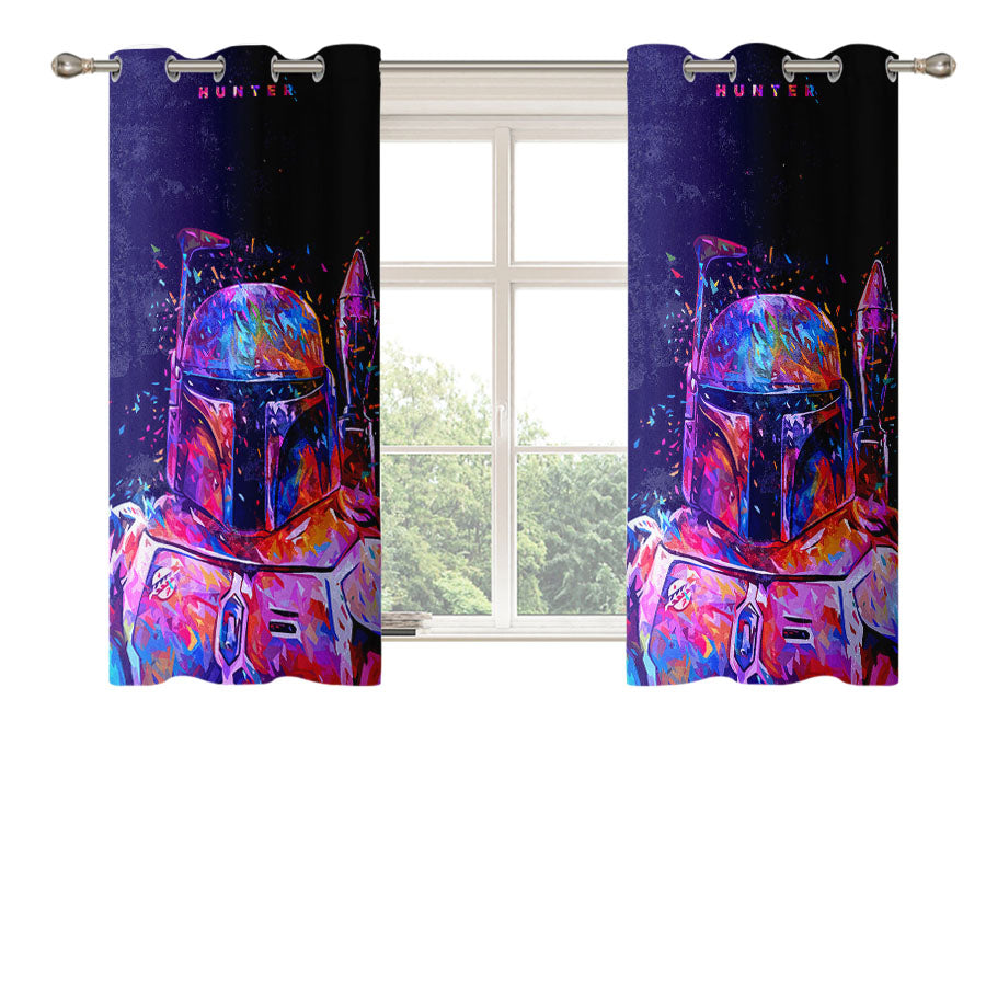 Hunter Of Star Wars Peach Skin Window Curtains
