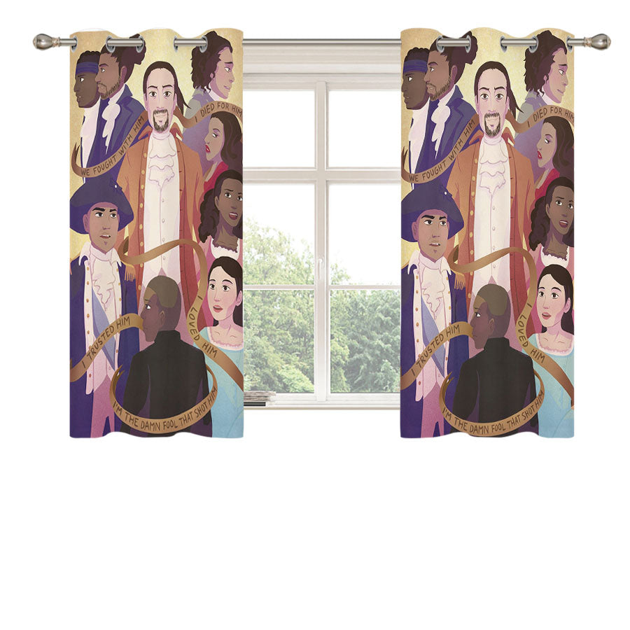 I M The Damn Fool That Shot Him Hamilton American Musical Peach Skin Window Curtains