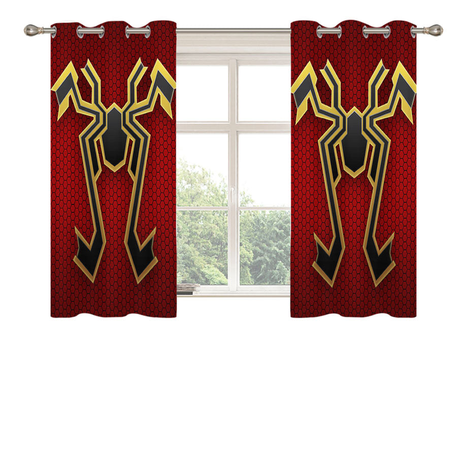 Iron Spider Peach Skin Window Curtains
