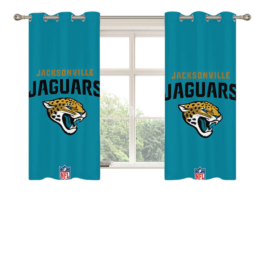 Jacksonville Jaguars 1 Peach Skin Window Curtains