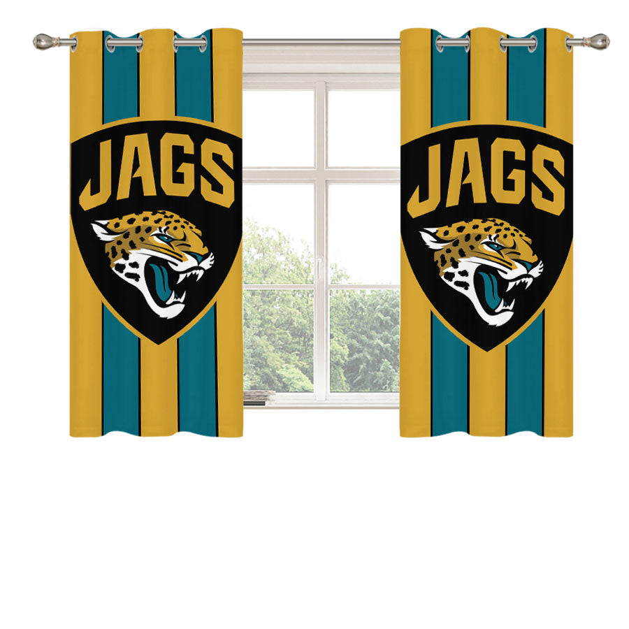 Jacksonville Jaguars Jags Peach Skin Window Curtains