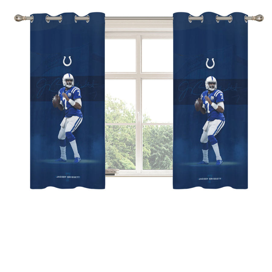 Jacoby Brissett Indianapolis Colts Peach Skin Window Curtains