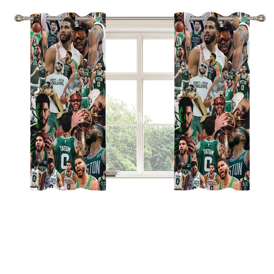 Jayson Tatum Peach Skin Window Curtains