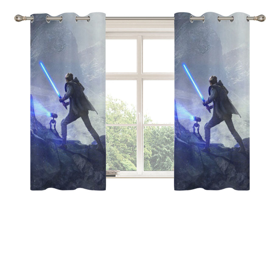 Jedi Fallen Order Star Wars Peach Skin Window Curtains