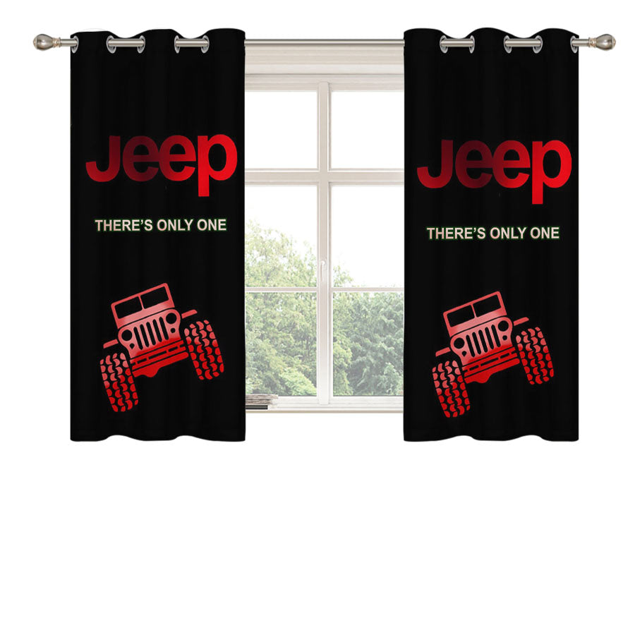 Jeep Only One Peach Skin Window Curtains
