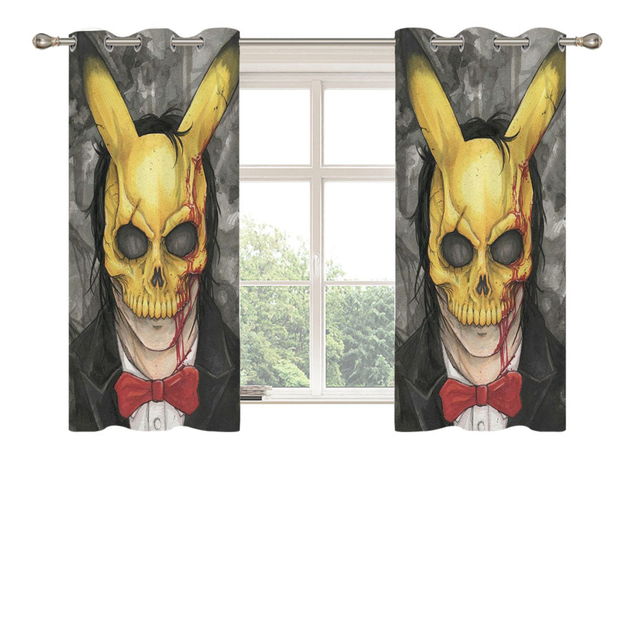 Jeff The Killer Pikachu Peach Skin Window Curtains